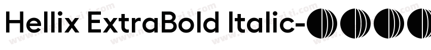 Hellix ExtraBold Italic字体转换